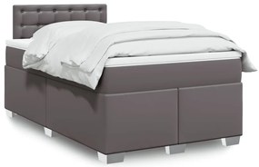 Cama com Molas/Colchão e Luzes Led - 120x200 cm - Couro Artificial Cin