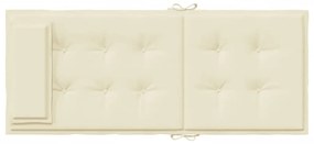 Almofadões p/ cadeira encosto alto 6pcs tecido oxford cor creme
