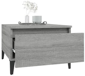 Mesas de apoio 2 pcs 50x46x35 cm deriv. madeira cinzento sonoma