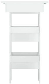 Mesa de bar p/ parede 102x45x103,5 cm derivados madeira branco