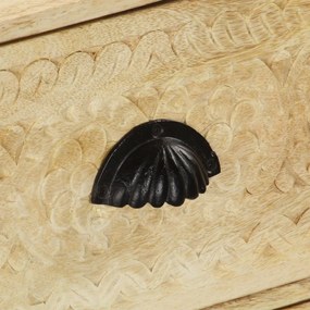 Armário de gavetas 60x30x75 cm madeira de mangueira maciça