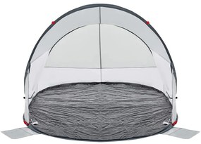 Tenda de praia pop-up impermeável cinzento