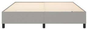 Estrutura de cama sem colchão 160x200 cm tecido cinzento-claro
