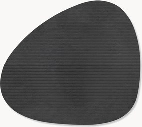 Bases para copos assimétricas artesanais em couro Curve, conjunto de 4
