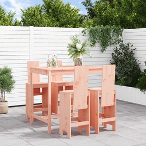 vidaXL 5 pcs conjunto de bar para jardim madeira de douglas maciça