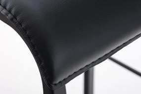 Banco de bar Avola em couro sintético 43 x 103 x 51 cm Preto