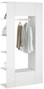 Armários de corredor 2 pcs derivados de madeira branco
