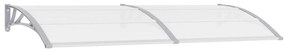 45631 vidaXL Toldo de porta 240x100 cm PC cinzento