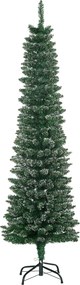 HOMCOM Árvore de Natal Nevada Slim com 443 Ramos, Base Removível e Dobrável, Ø48x165cm, Verde | Aosom Portugal