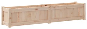 Vaso/floreira de jardim 150x31x31 cm madeira de pinho maciça