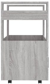 Carrinho de cozinha 60x45x80 cm derivados madeira cinza sonoma