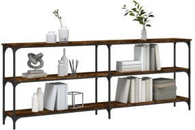 Mesa consola 200x29x75 cm derivados de madeira carvalho fumado