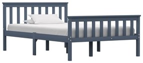 vidaXL Estrutura de cama 120x200 cm pinho maciço cinzento