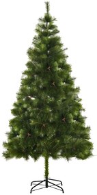 HOMCOM Árvore de Natal 210cm Árvore de Natal Artificial com 505 Ramos e Suporte Metálico Ø90x210cm Verde | Aosom Portugal