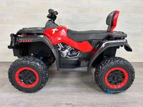 Moto 4 Eléctrica para crianças XT-SPEED 24V, 4x4, Rodas de borracha, Assento em couro sintético Vermelha
