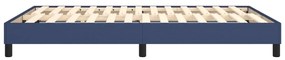 Estrutura de cama sem colchão 140x200 cm tecido azul