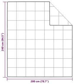 Edredom de Inverno Branco 200 x 240 cm Poliéster pêssego 105gsm