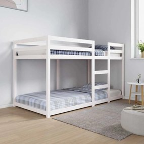 Beliche 90x190 cm madeira de pinho maciça branco
