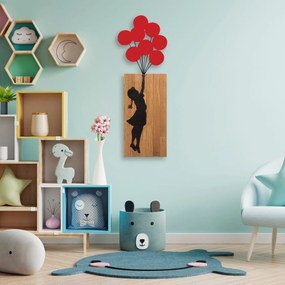 Acessório Decorativo de Parede Ma-368 – Nogueira e Preto – 70 x 62 cm
