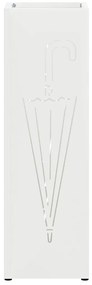Suporte para Guarda-chuva Branco Metal Compacto