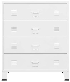 Cómoda industrial 78x40x93 cm metal branco