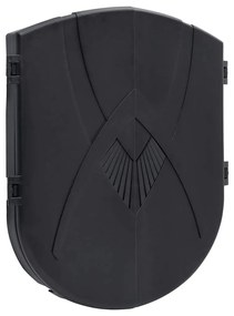 vidaXL Alvo de dardos elétrico com dardos polipropileno preto