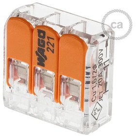 Conectores de emenda universais transparentes de 3 pólos