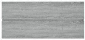 Móvel p/ lavatório 100x38,5x45cm derivados madeira cinza sonoma
