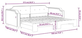 Sofá-cama com gavetão 90x190 cm tecido preto