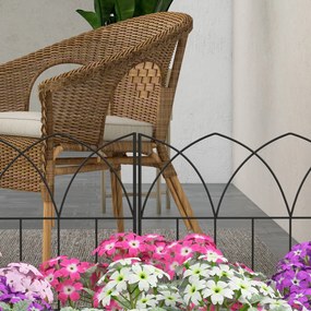Cercas de Jardim 205x45,5 cm Conjunto de 5 Cercas Decorativas para Jar