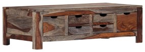 Mesa de centro 100x50x30 cm madeira de acácia maciça cinzento