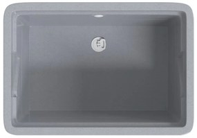 Tanque de lavar roupa 59x41x75 cm resina cinzento