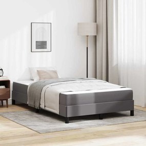 vidaXL Cama Outros Cinzeto 120 x 200 cm Couro sintético