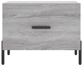 Mesas de centro 2 pcs 50x50x40 cm madeira proc. sonoma cinza