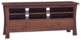 vidaXL Móvel de TV 100x30x45 cm madeira mogno maciça castanho clássico