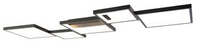 Candeeiro de tecto preto incl. LED 3 níveis regulável 5 luzes - Lejo Design