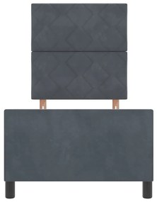 Cama vidaXL Cinza Escuro 80x200 cm Veludo