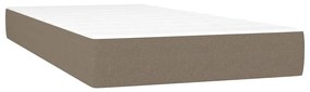 Cama box spring colchão/LED 120x190cm tecido cinza-acastanhado