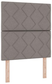 Cama Box Spring com Colchão Taupe 80x200 cm Tecido