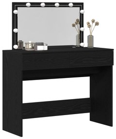 Toucador com LED Carvalho Preto 100x40x120 cm