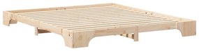 Estrutura de cama de chão Castanho 180 x 220 cm