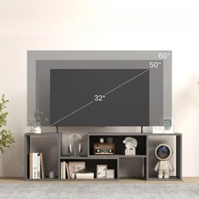 Móvel de TV de 2 peças Centro de entretenimento minimalista para TV de 50/55/60 polegadas com combinação livre cinza