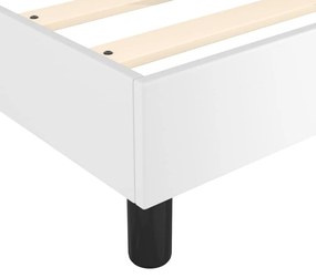 Estrutura de cama 100x200 cm couro artificial branco