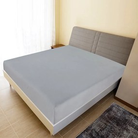 Lençóis ajustáveis 2 pcs 90x200 cm algodão jersey cinza