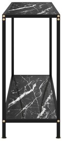 Mesa consola 120x35x75 cm vidro temperado preto