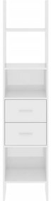 Estante 40x35x180 cm contraplacado branco brilhante