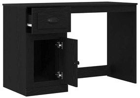 Escrivaninha com Armazenamento Carvalho Negro 50x115x75 cm Madeira eng