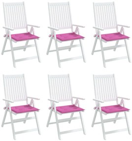 Almofadões p/ cadeira 6pcs 40x40x4 cm tecido rosa
