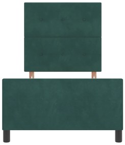 Cama vidaXL Verde Escuro 90x200 cm Veludo