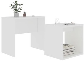 Conjunto mesas de centro derivados de madeira branco